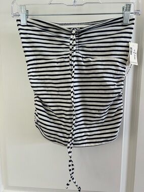Aeropostale Black and White Striped Tube Top